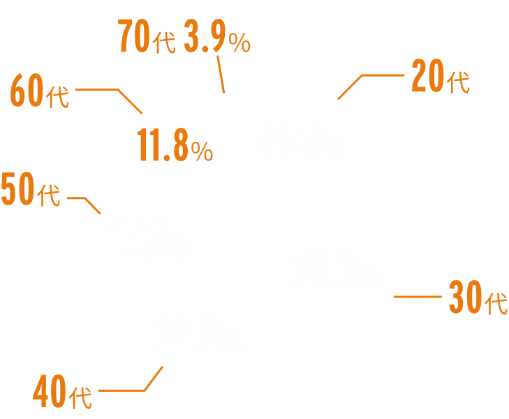 年齢別比率グラフ